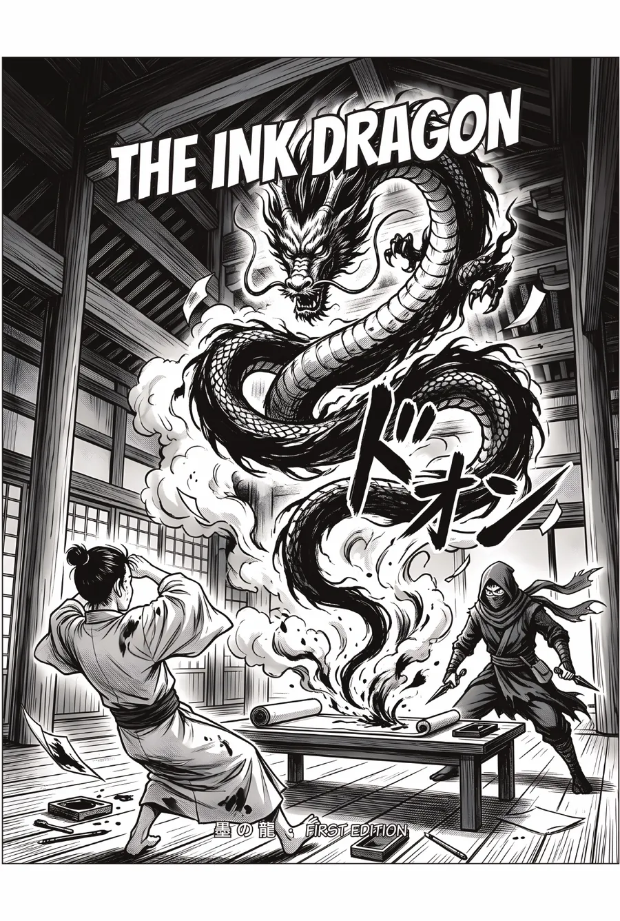 Hardcover edition of The Ink Dragon.